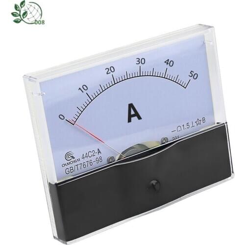 44C2 DC ammeter analog panel pointer ammeter DC 1A 3A 5A 10A 15A 20A 30A 50A 75A 100A 150A 300A 450A 500A