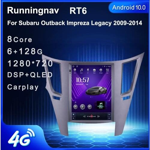Runningnav For Subaru Outback Impreza Legacy 2009-2014 Tesla Type Android Car Radio Multimedia Video Player Navigation GPS