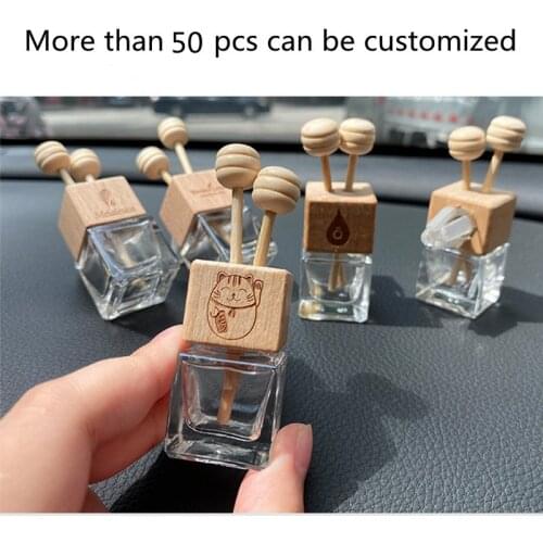 Car Air Freshener Scent Perfume Bottle Ornament Essential Oil Diffuser Fragrance Empty Bottle Interior Accessory