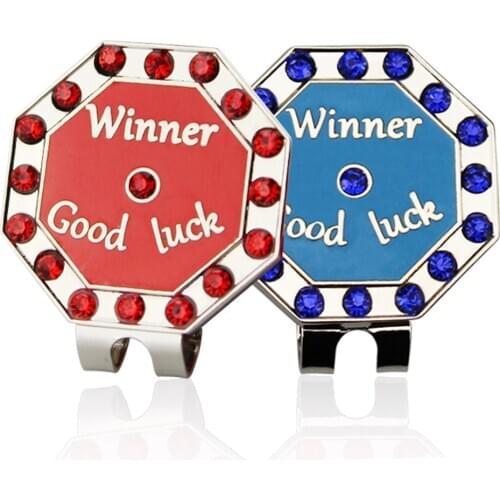 Free Shipping Winner Good Luck Golf Ball Marker w Golf Cap Clip, Golf Ball Mark, Golf Hat Clips 3pcs/lot