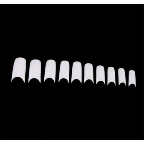 Fast ship 500/pack DIY french acrylic nail tips white false nails shield sticker as manicure beauty nail art salon tool drop