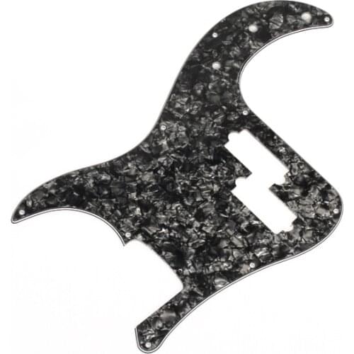 Celluloid PVC Guitar Pickguard Scratch Plate For PB Bass Guitar Black Pearl
