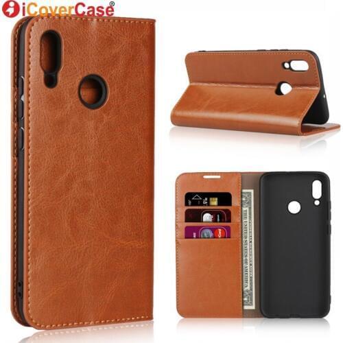 Wallet Cover For Huawei P smart 2019 Leather Case 6.21'' Luxury Genuine Phone Cases Accessory for Huawei P smart 2019 Coque Etui