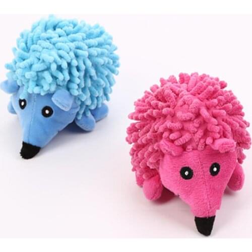 Hedgehog Shaped Soft Plush Toy Bite Resistant Dog Chew Squeaky Toys Pet Molar Biting Toy Durable Puppy Clean Teeth Chewing Toys