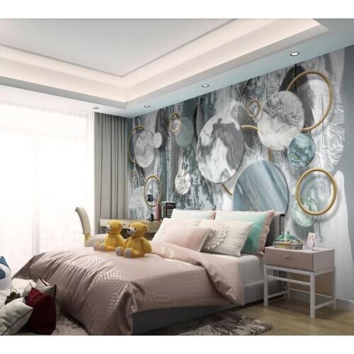 Photo Wallpaper 3D Nordic modern minimalist ink stone pattern solid geometry Mural Dining Room Living Room Sofa TV Backdrop Wall