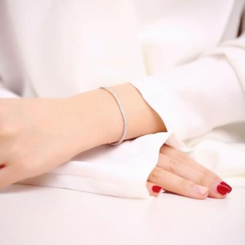 Lo Paulina 2021 NEW DESIGN 100% 925 Sterling Silver Bracelet Chains Fashion Womens Jewelry Gifts 2pcs/lot