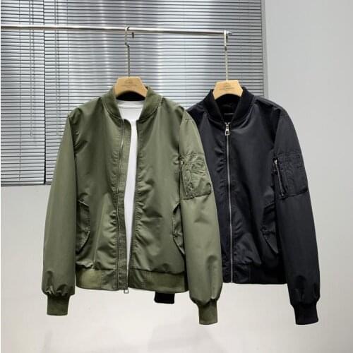 I like it very much! Handsome flying jacket! Spring new mens fashion casual baseball collar jacket jacket fashion jacket men