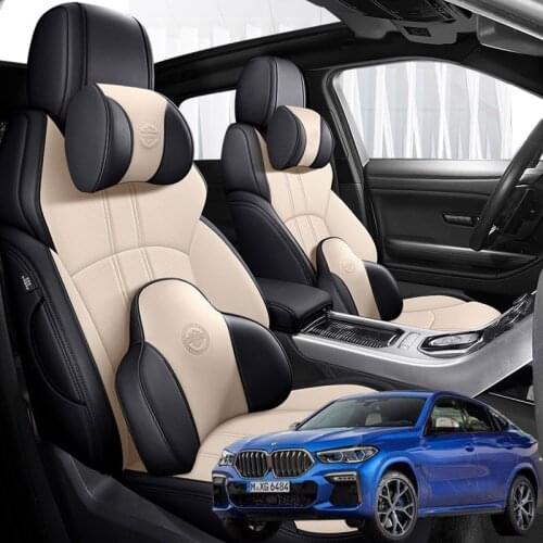 Nappa Leather 5 seats Car seat covers For bmw x6 2008 2009 2010 2017 2018 2019 accessories