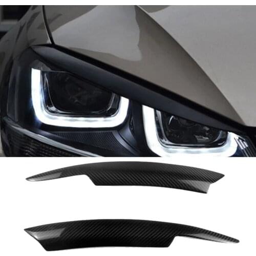 For otan 2012-2016 Carbon Fiber Car Sticker Front Headlights Eyebrow Eyelid Trim Cover Accessories