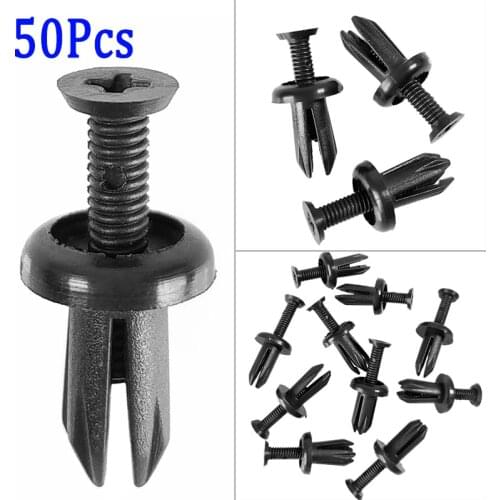 50Pcs 5mm Car Fender Nylon Clips Fasteners Trim Panel Ventilated Cover Plat Retainers Rivets Auto Fastener Clip