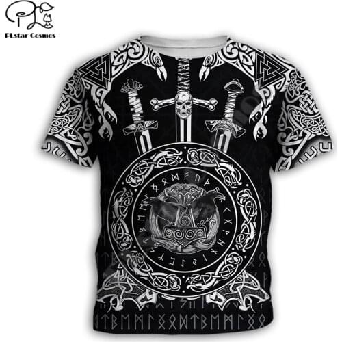 PLstar Cosmos 3d Print Newest Viking Pirate T-Shirt Kids Boys Short-Sleeve Top Cool Tattoo Tees Casual Children Wear Style-2