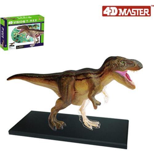 Educational Children Toys 4D Simulation Dinosaur Model Forest Dino Animals Assembly Puzzle Blocks Stegosaurus Tyrannosaurus