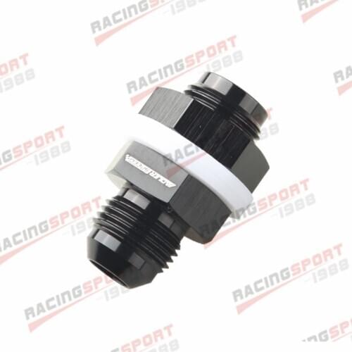 AN -8 8AN Fuel Cell Tank Adapter Bulkhead Fitting Aluminum Black