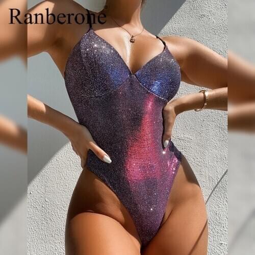 Блестящие купальники Ranberone China At AliExpress