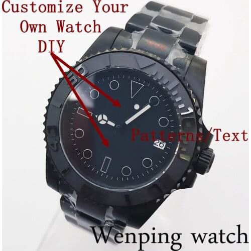2021 New 40mm Mens Top Luxury Mechanical Sterile Watch Sapphire Glass Black Case Ceramic Bezel Date NH35 Movement Automatic