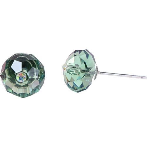 Crystals From Swarovski Colorful Ball Shaped Beads Stud Earrings Piercing 925 Silver Fine Jewelry For Women Wedding Girls Gift