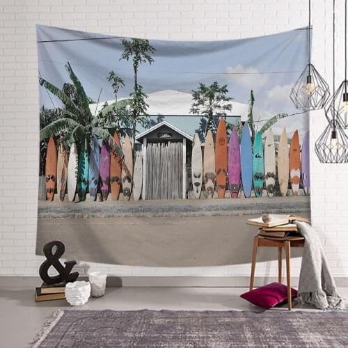 Ins Modern Wall Hanging Tapestry Beach Coconut Tree Series Printed Wall Cloth Tapestries Home Decor Shawl Blanket Yoga Mat