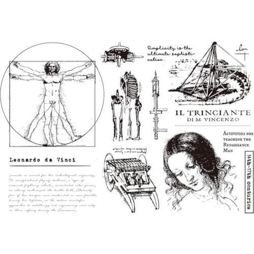 Vinci Clear Stamp Or stamp for DIY Scrapbooking/Card Making/Kids Fun Decoration Supplies A134