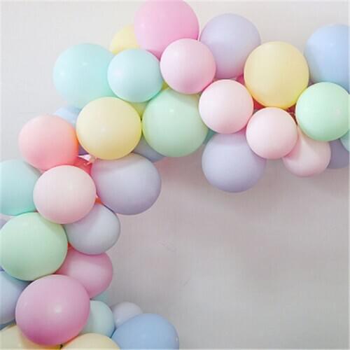 100pcs Macaron Balloon 5" 10" 12" Wedding Baby Shower Anniversary Party Balloons Pastel Candy Colors Gender Reveal Decoration