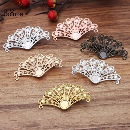 BoYuTe (20 Pieces/Lot) 55*30MM Filigree Plate Welding 35MM Clips Factory Supply Diy Hair Accessories Handmade Materials