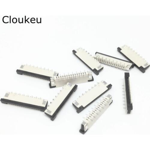 10Pcs FPC Connector cable socket 1.0MM 12Pin Drawer Vertical patch type Cross dislocation