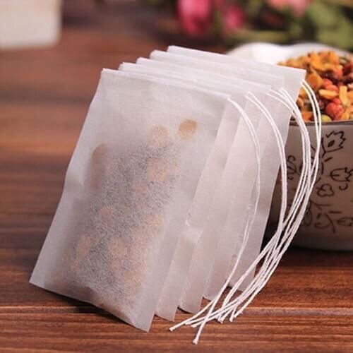 100pcs/lot Empty Paper Tea Bags With String Heat Seal Filter Paper Herb Loose Teabags Tea infuser Strainer