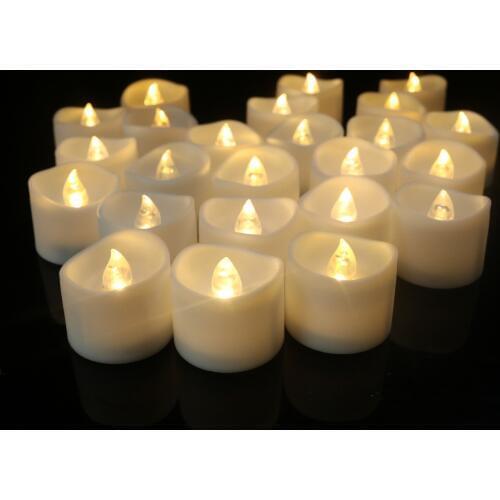 12Pcs With Timer Flickering Led Candles,Battery Powered Led Tea Lights,Tealights Fake Flameless Candle Light Easter Candle