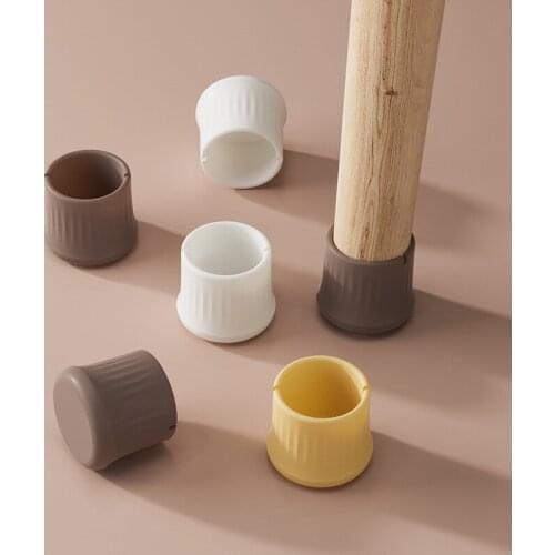 4pcs/lot Silicone Chair Table Foot Cover Protector Furniture Feet Round/Square Non-slip Leg Caps Bottom corner Floor safely pad