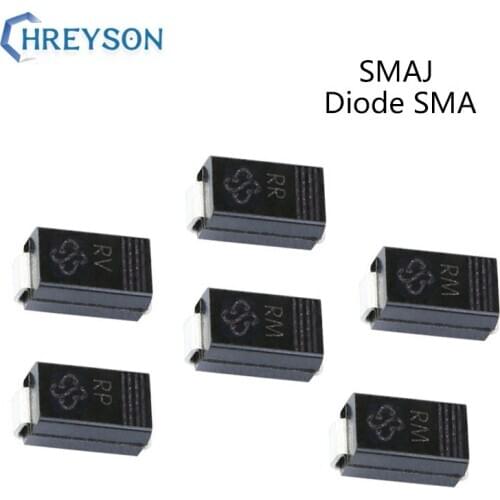 50Pcs SMD TVS Diodes SMAJ26A SMAJ28A SMAJ30A SMAJ33A SMAJ36A SMAJ40CA SMAJ43CA SMAJ45CA SMAJ48CA SMAJ51CA SMAJ54CA 400W 5A SMA