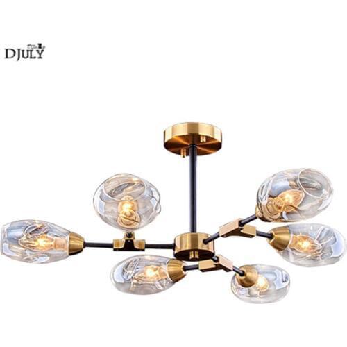 American luxury glass tree branch chandelier for living room bedroom kitchen large indoor lighting fixtures led moderne lustre