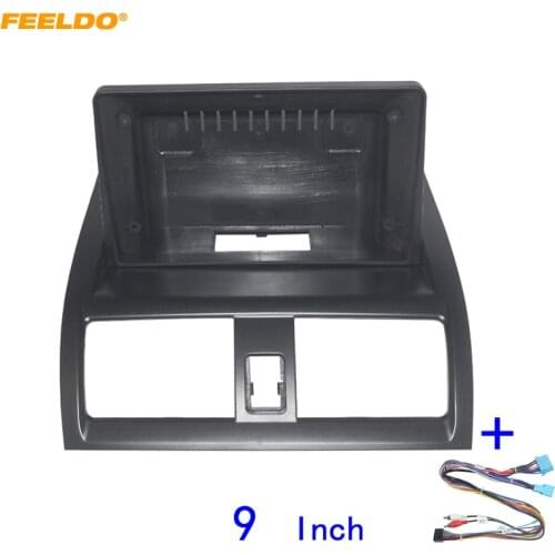 FEELDO Car Audio 2DIN Fascia Frame Adapter With Power Harness For Honda Accord 7th gen. 9" Big Screen Dash Fitting Panel Frame