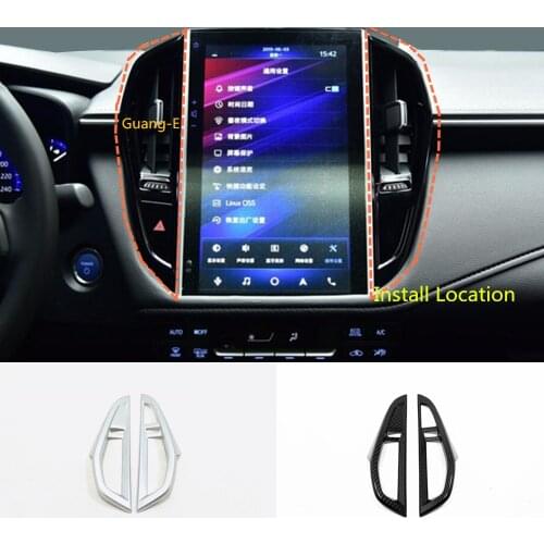 For Toyota Corolla Altis 2019 2020 2021 Inner Garnish Cover Instrument Panel Trim Front Middle Air Conditioning Outlet Vent 2pcs