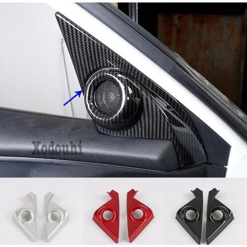 Car Body A Column Audio Speak Window Windshield Side Triangle Frame Trim 2PCS For Honda Civic 10th Sedan 2019 2020 2021