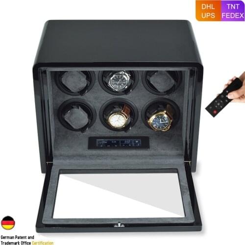 Automatic Watch Winder with 2 3 6 Slot Watches Box Quiet Japanese Mabuchi Motor Adjustable Modes Watch Winding Storage Case