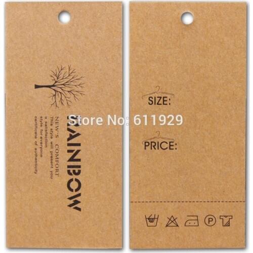 Custom kraft paper tag/garment swing tag/clothing customized hang tag/garment label printing/main label/logo 1000 pcs a lot
