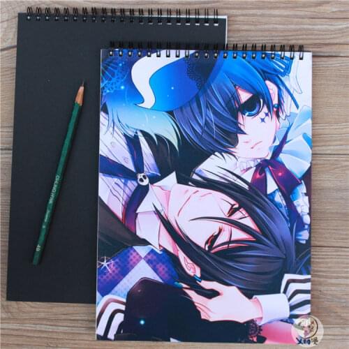 Anime Black Butler A4 160g Sketchbook notebook student stationery 25 Sheets Drawing Paper Sketching