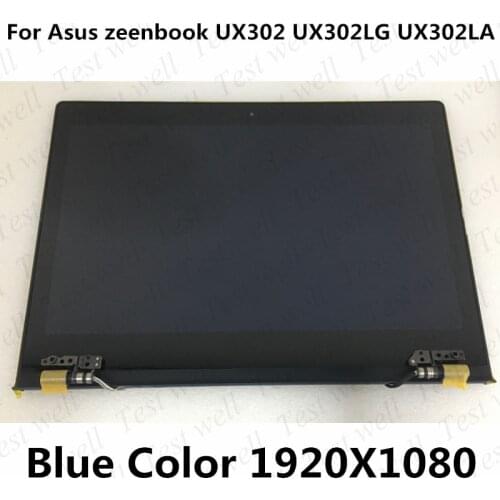 For Asus zenbook UX302 UX302LG UX302L UX302LA LCD Display Panel +Touch Screen Digitizer Glass Sensor Assembly Upper Half Part