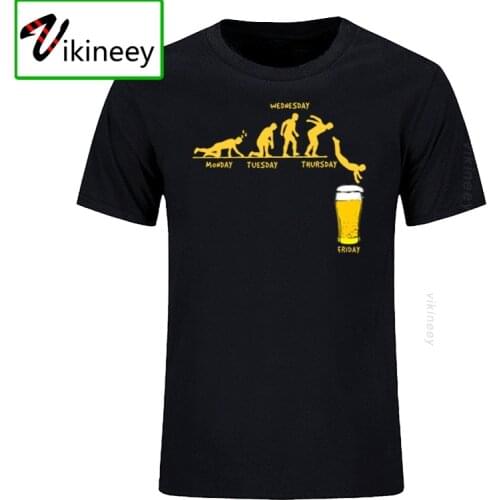 Week Craft Beer T Shirt Men Tops Short Sleeve T-shirt Cotton Mans Tshirt Cotton Casual Funny T-Shirts Drunk Tee Alcohol Drinking