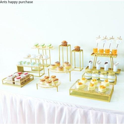 Metal Tall Feet Cake Pan 2 Layer Cake Stand Transparent Acrylic Tray Dessert Plate Snack Dessert Table Decorative Display Stand