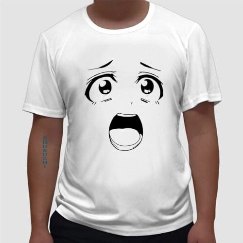 Fashion ahegao shirt Mens Short Sleeve T shirt T shirt Zombie Design T-shirt Tops Tees Male Summer euro size