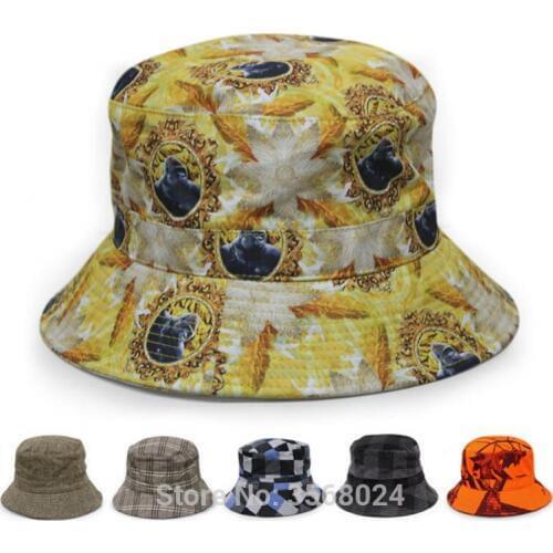 Retail Printed Fishmen Hats Adult Trip Bucket Hat Summer Men Women Travel Sun Caps Bonnie Brim Casual Unisex Cotton Cap
