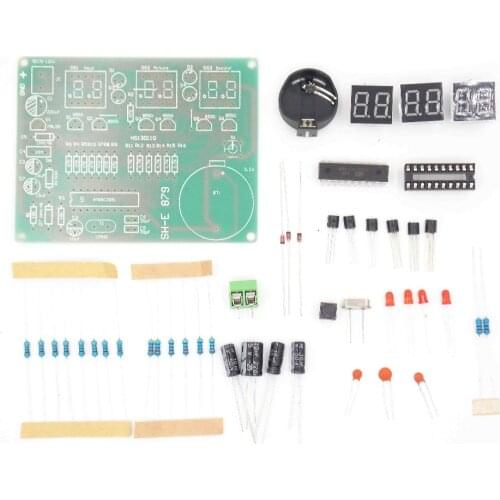 DIY Kits AT89C2051 Electronic Clock Digital Tube LED Display Suite Electronic Module Parts and Components DC 9V - 12V
