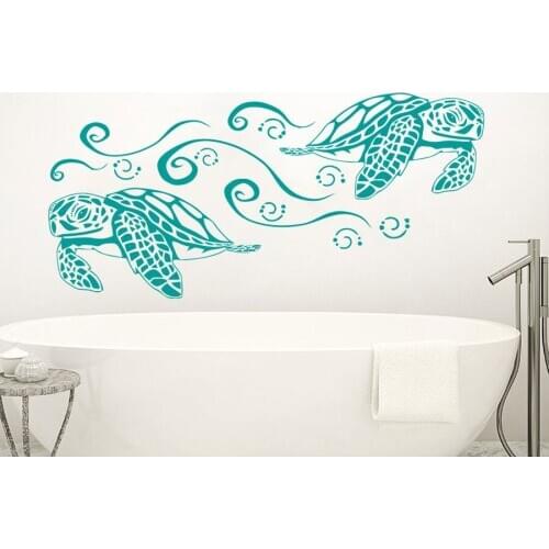Wall Decals Sea Turtles Animals Fauna Turtle Vinyl Decal Sticker Home Decor Design Bathroom Living Room Decoration DIY E815