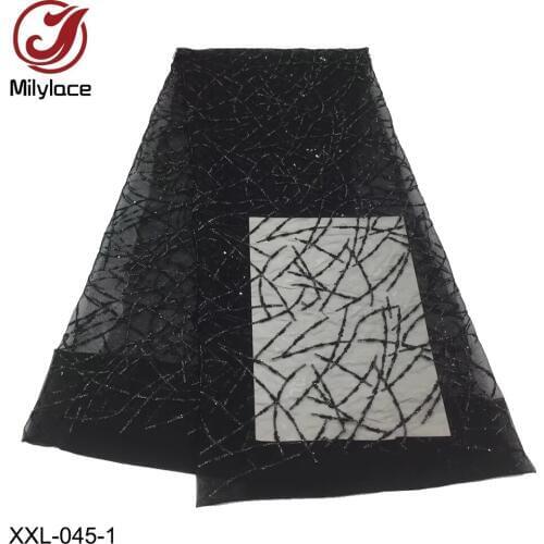 Latest French Nigerian Laces Fabric High Quality Tulle African Laces Fabric for Wedding Party Dress XXL-045
