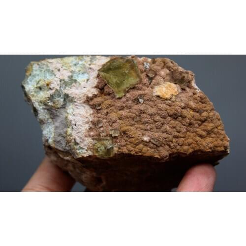 New mineral ! 308g Natural yellow fluorite Cluster mineral specimens Stones and crystals Healing crystal