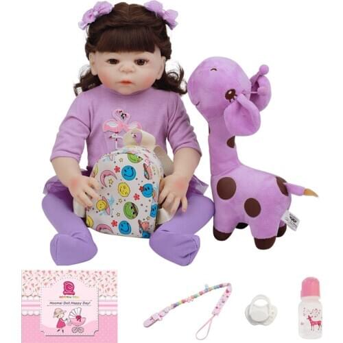 48CM Lifelike Bebe Reborn Doll Full Silicone Vinyl Body Cute Realistic 19" Newborn Design Baby For Childrens Day Gifts Present