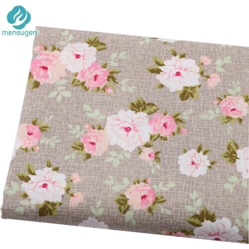 Printed Flower Twill Cotton Fabrics For Making Dresses Pillows Blankets Cushions Baby Clothes DIY Material Sewing Cloth By Meter