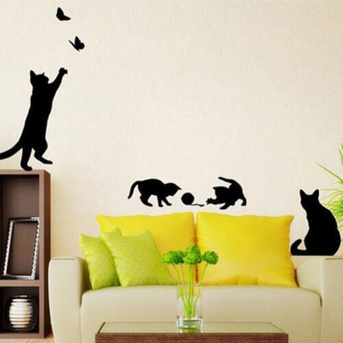Sensual Bee Cat Wall Stickers