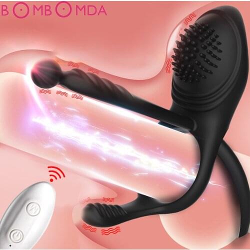 Silicone Dual Cock Ring Delay Ejaculation For Men Couple Sexual toy Adult Sex Lock Mens ring Penis Enlargement Erection Product