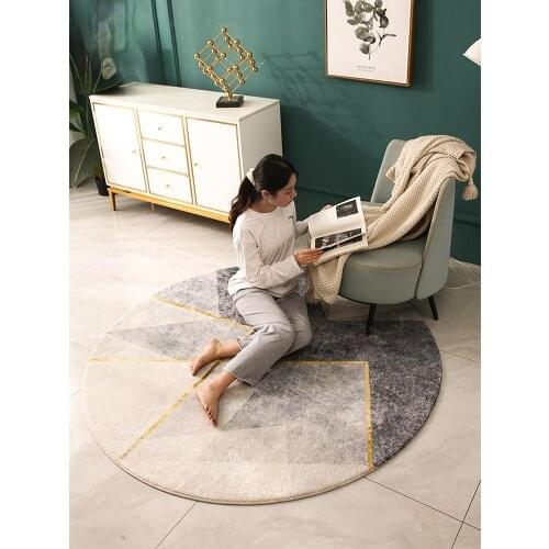 Modern Simple Round Carpet Bedroom Luxury Nordic High-end Round Floor Mats Living Room Household Round Carpet Home Decoration